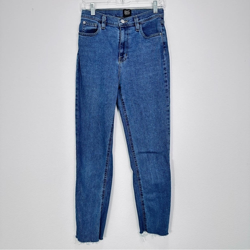 BDG High-Rise Slim Straight Blue Jeans
